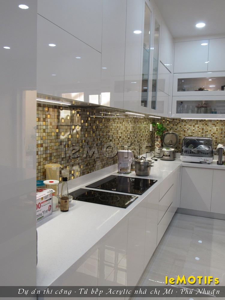 Thi công tủ bếp đẹp nhà chị Mi 2017